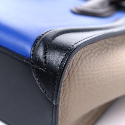 Celine Smooth Calfskin Bullhide Nano Tri-Color Luggage Indigo 11 of 24