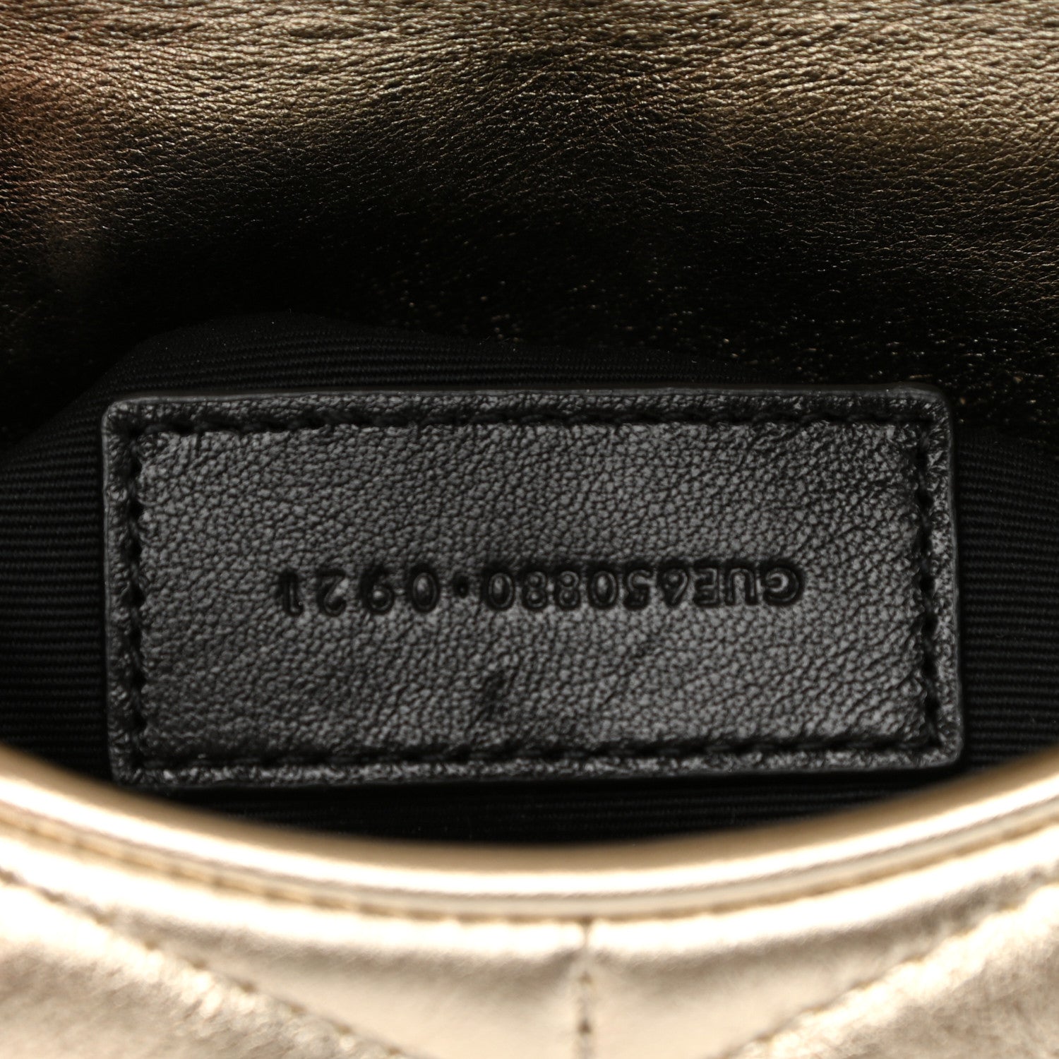 Saint Laurent Metallic Lambskin Monogram Loulou Puffer Pouch Clutch Gold 7 of 7
