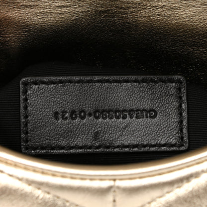 Saint Laurent Metallic Lambskin Monogram Loulou Puffer Pouch Clutch Gold 7 of 7