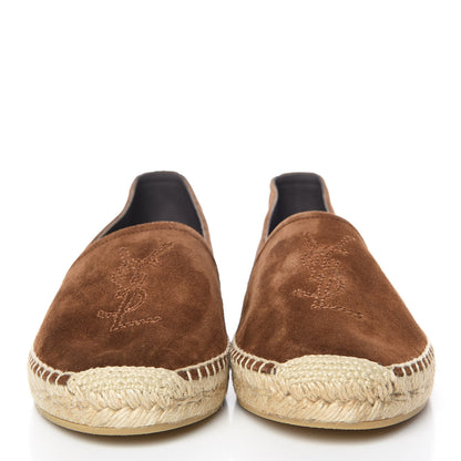 Saint Laurent Suede Monogram Espadrilles 38 Brown 2 of 10