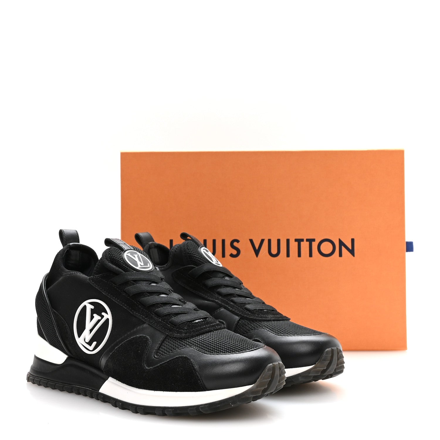Louis Vuitton Calfskin Run Away Sneakers 37 Black 9 of 10