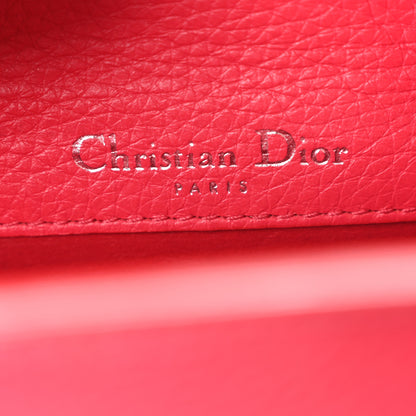Christian Dior Grained Calfskin Bar Tote Coquelicot 4 of 9