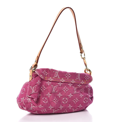 Louis Vuitton Monogram Denim Mini Pleaty Fuchsia 3 of 12