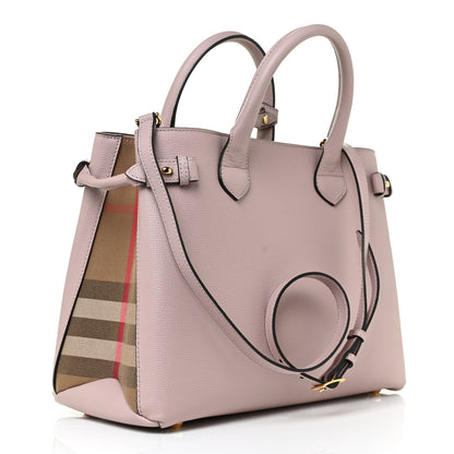 Burberry Derby Calfskin House Check Medium Banner Tote Pale Orchid 3 of 11