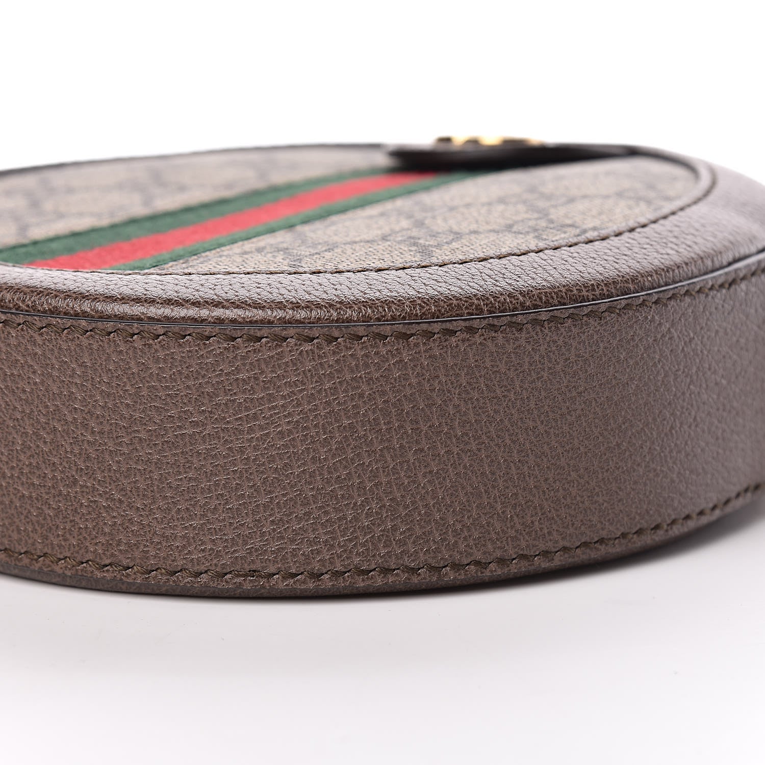 Gucci GG Supreme Monogram Web Mini Ophidia Round Shoulder Bag Brown 9 of 11