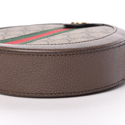 Gucci GG Supreme Monogram Web Mini Ophidia Round Shoulder Bag Brown 9 of 11