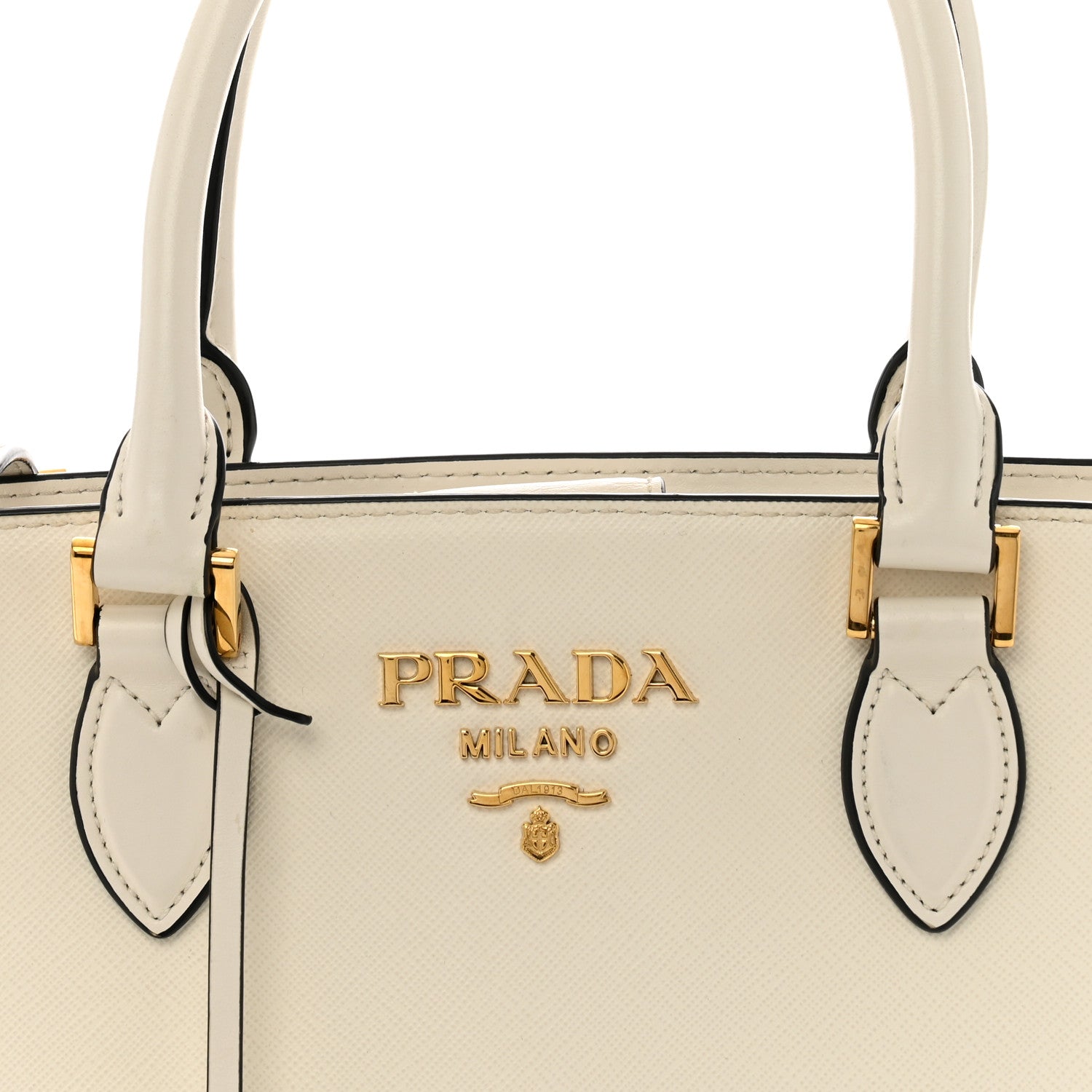 Prada Saffiano Soft Calfskin Zippered Tote  White 7 of 11