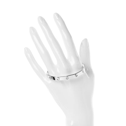 Cartier 18K White Gold LOVE Cuff Bracelet 17 2 of 5