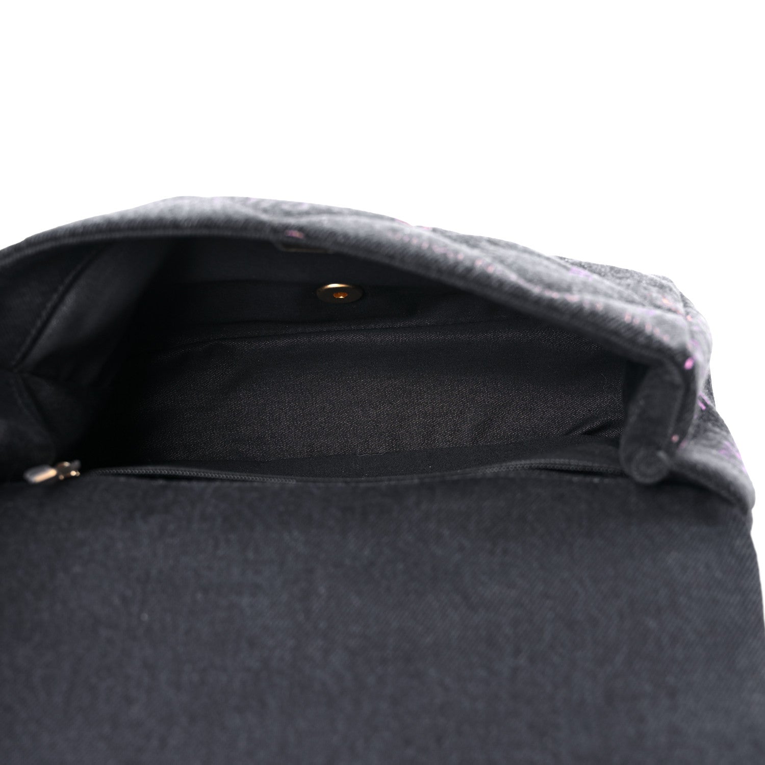 Chanel Denim Quilted Denim Mood Large Flap Black Multicolor 5 of 9