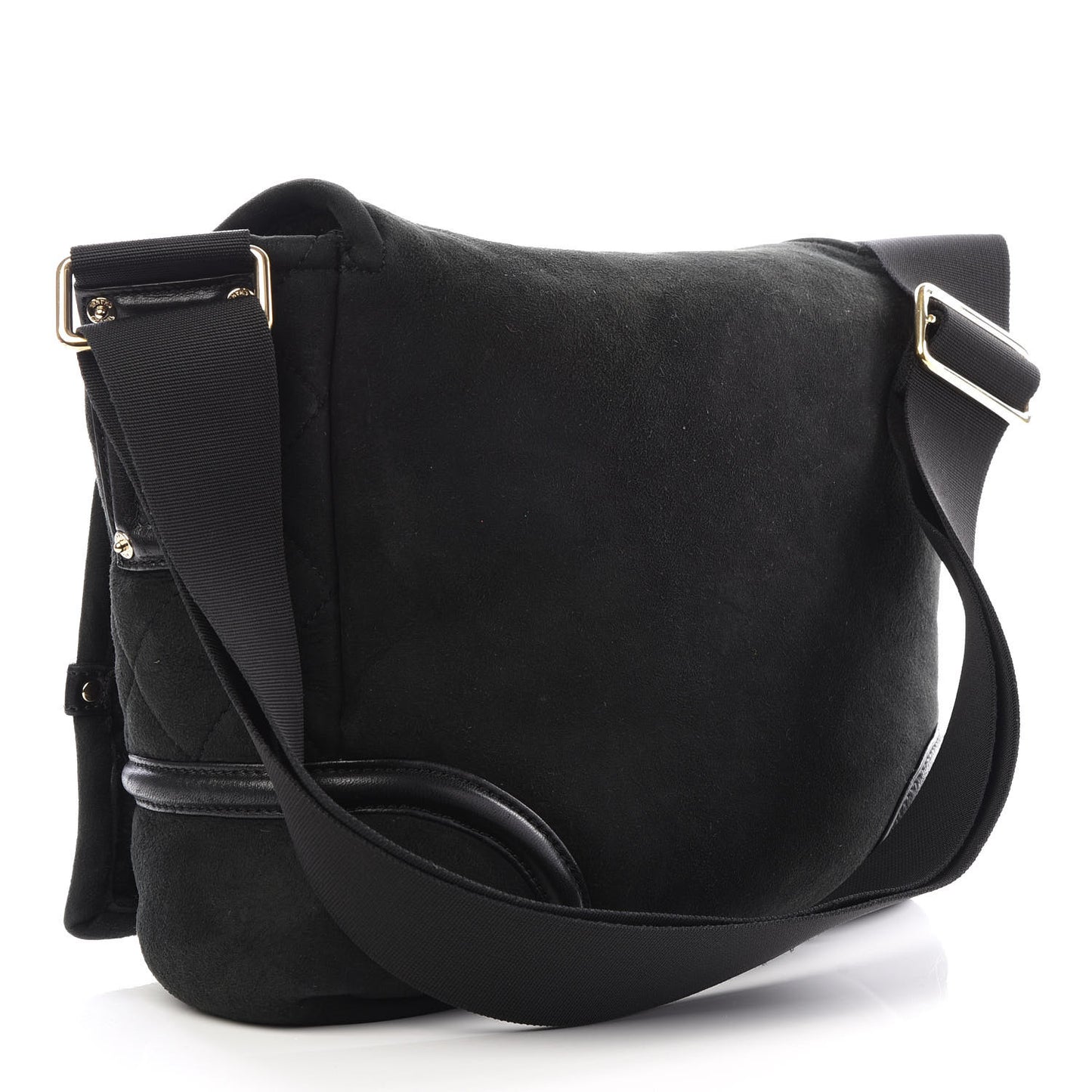 Suede Sparkling Winter Messenger Black