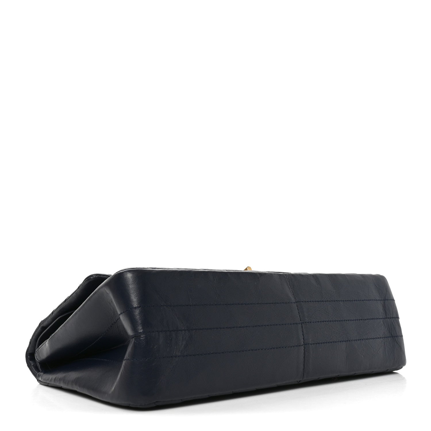 Chanel Aged Calfskin Chevron Quilted 2.55 Reissue 226 Flap Navy Blue 4 of 10