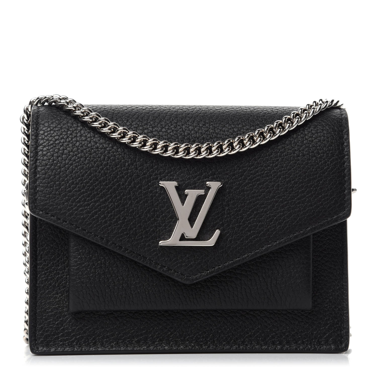 Louis Vuitton Soft Calfskin Mini My Lockme Chain Pochette Black 1 of 11