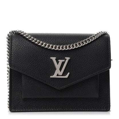 Louis Vuitton Soft Calfskin Mini My Lockme Chain Pochette Black 1 of 11