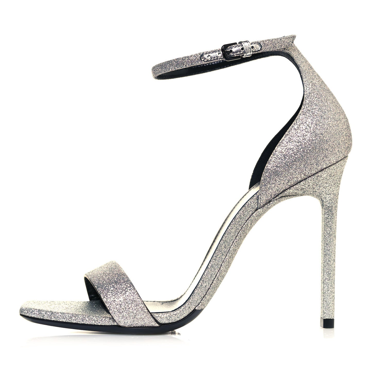 Glitter Amber 105 Ankle Strap Sandals 38.5 Silver