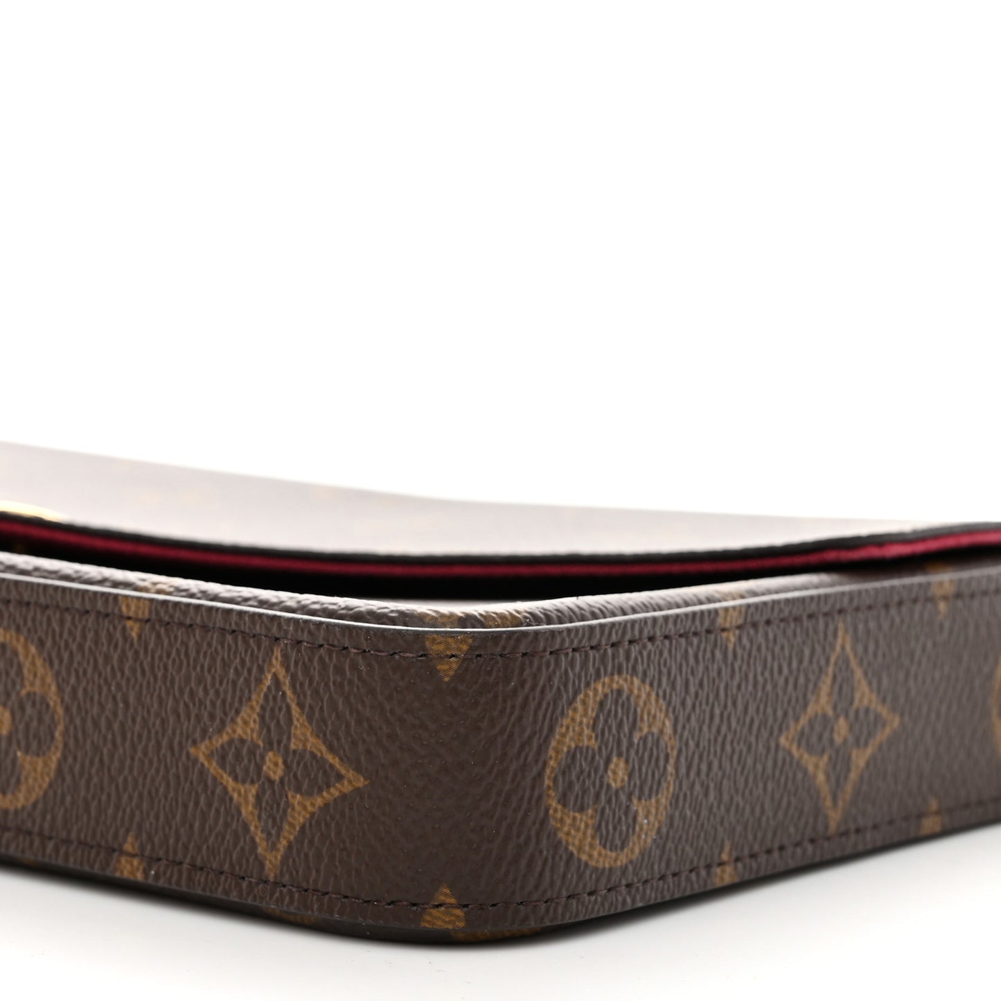 Monogram Pochette Felicie Chain Wallet Fuchsia