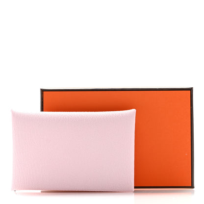 Hermes Chevre Mysore Calvi Card Case Rose Darling 8 of 8