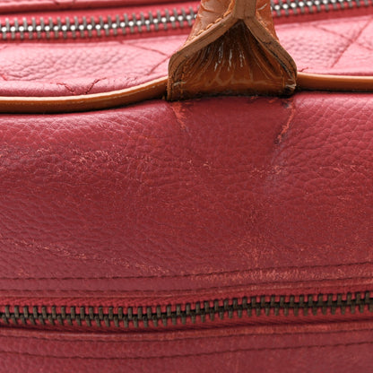 Chanel Caviar Patent Quilted Large Bowler Bag Red 17 of 20