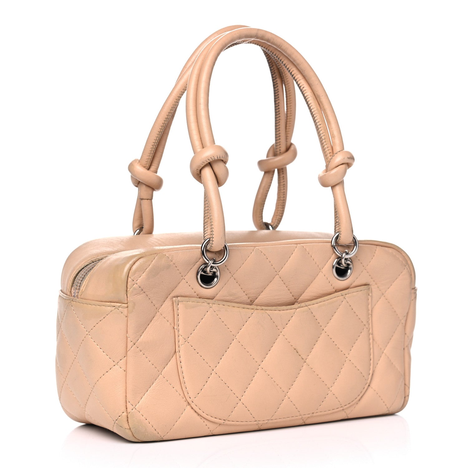 Chanel Calfskin Quilted Small Cambon Bowler Beige 2 of 19