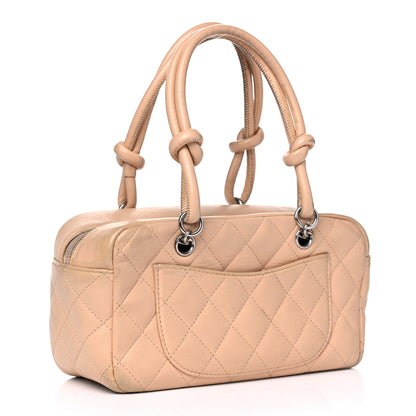 Chanel Calfskin Quilted Small Cambon Bowler Beige 2 of 19