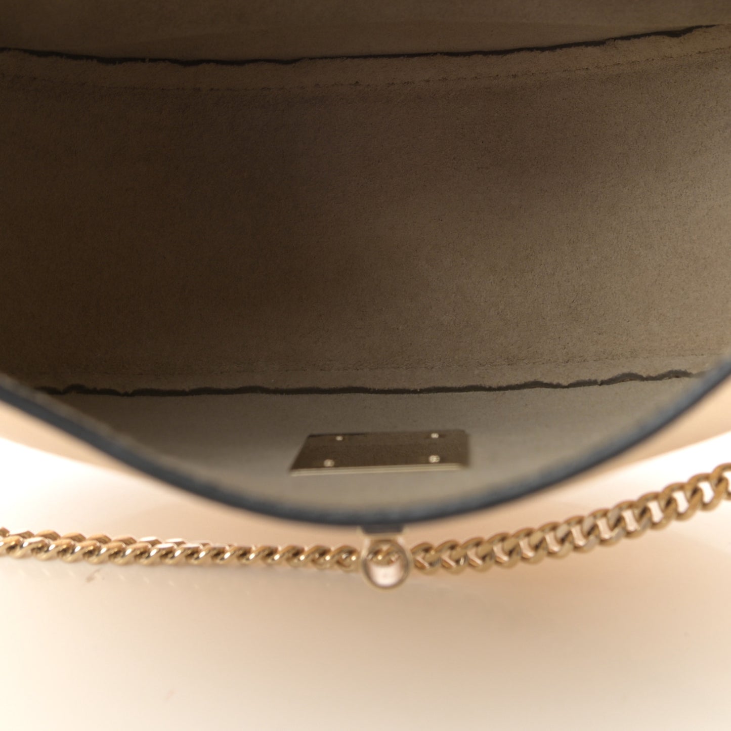 Metallic Goatskin Mini Drew Shoulder Bag Pale Gold