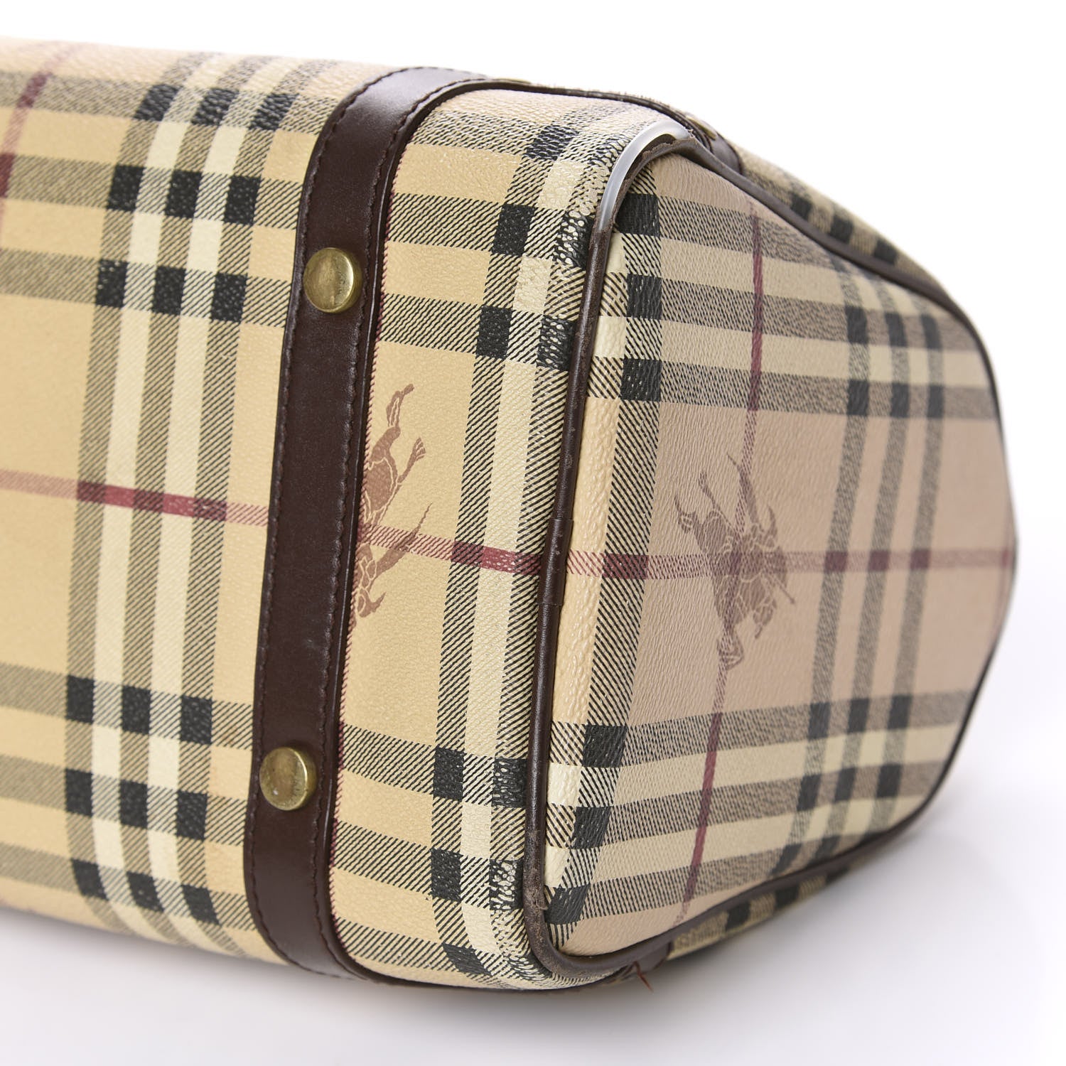 Burberry Haymarket Check Studded Bowler Brown 7 of 21