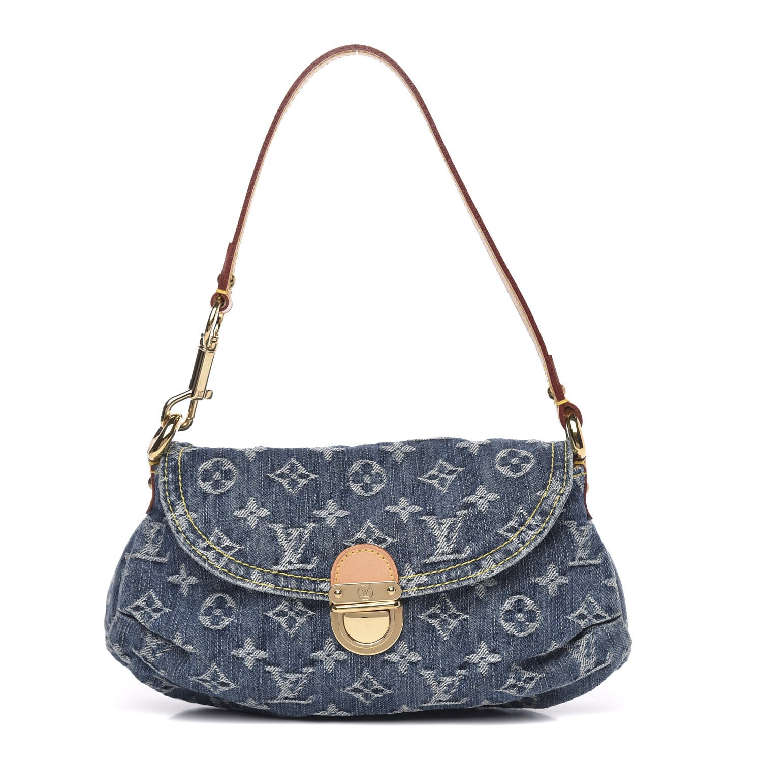 Louis Vuitton Monogram Denim Mini Pleaty Blue 1 of 9