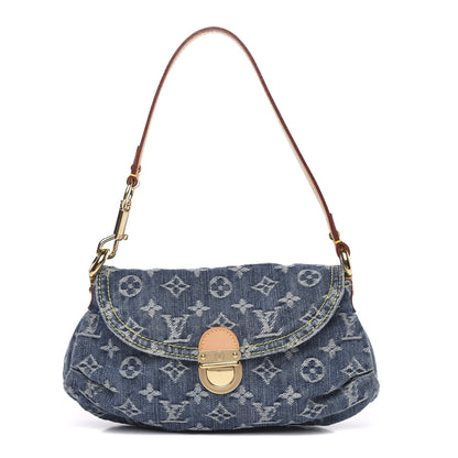 Louis Vuitton Monogram Denim Mini Pleaty Blue 1 of 9