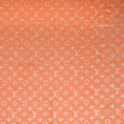 Louis Vuitton Wool Silk Monogram Denim Shawl Piment 1 of 5