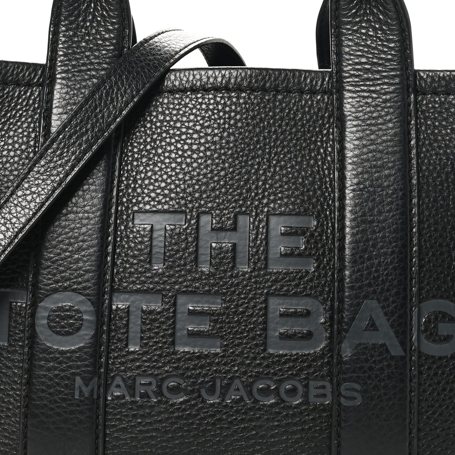 Marc Jacobs Grained Calfskin Small The Tote Bag Black 7 of 9