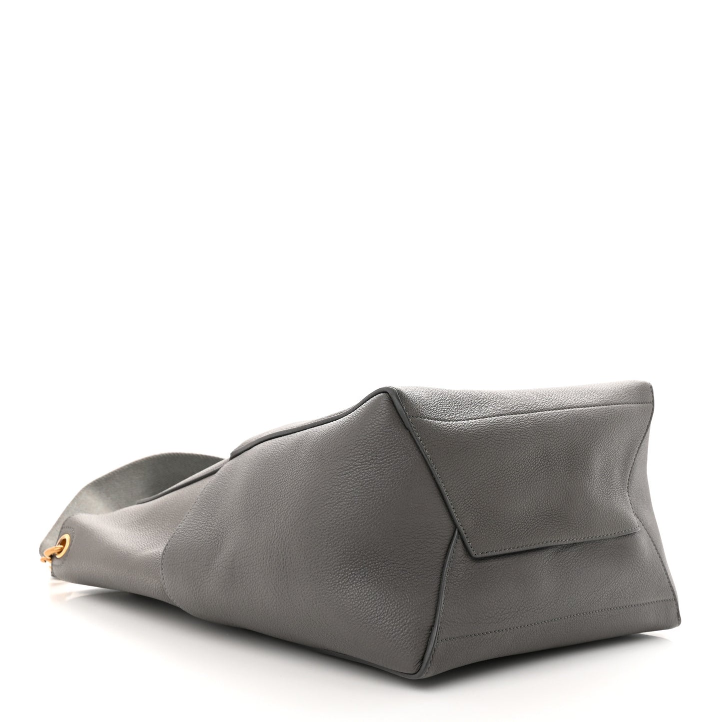 Soft Grained Calfskin Sangle Bucket Bag Kohl