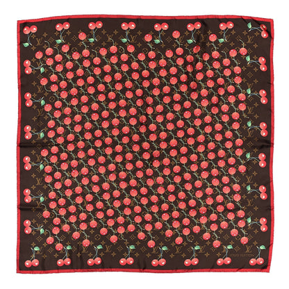 Louis Vuitton Silk Monogram Cerises Scarf 1 of 4