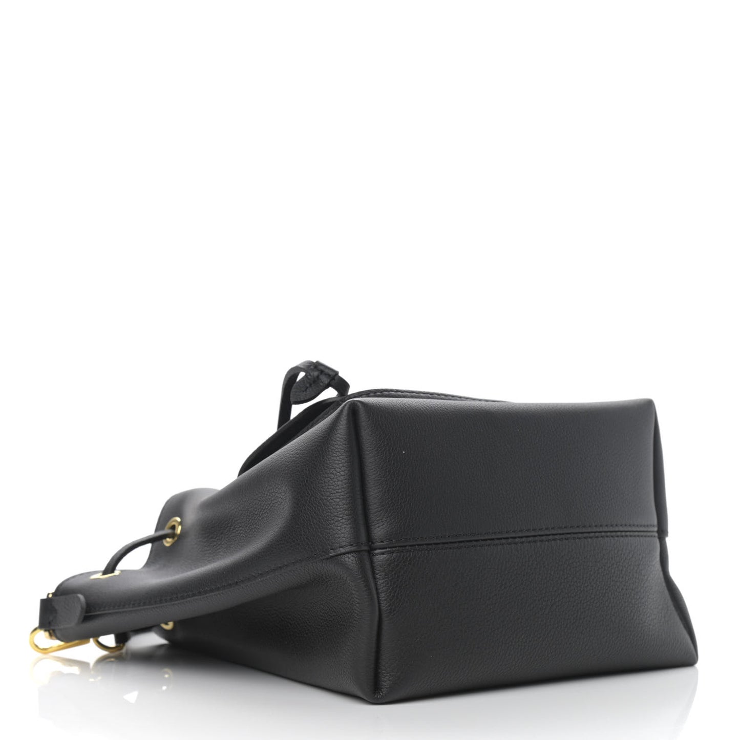 Calfskin Lockme Bucket MM Black