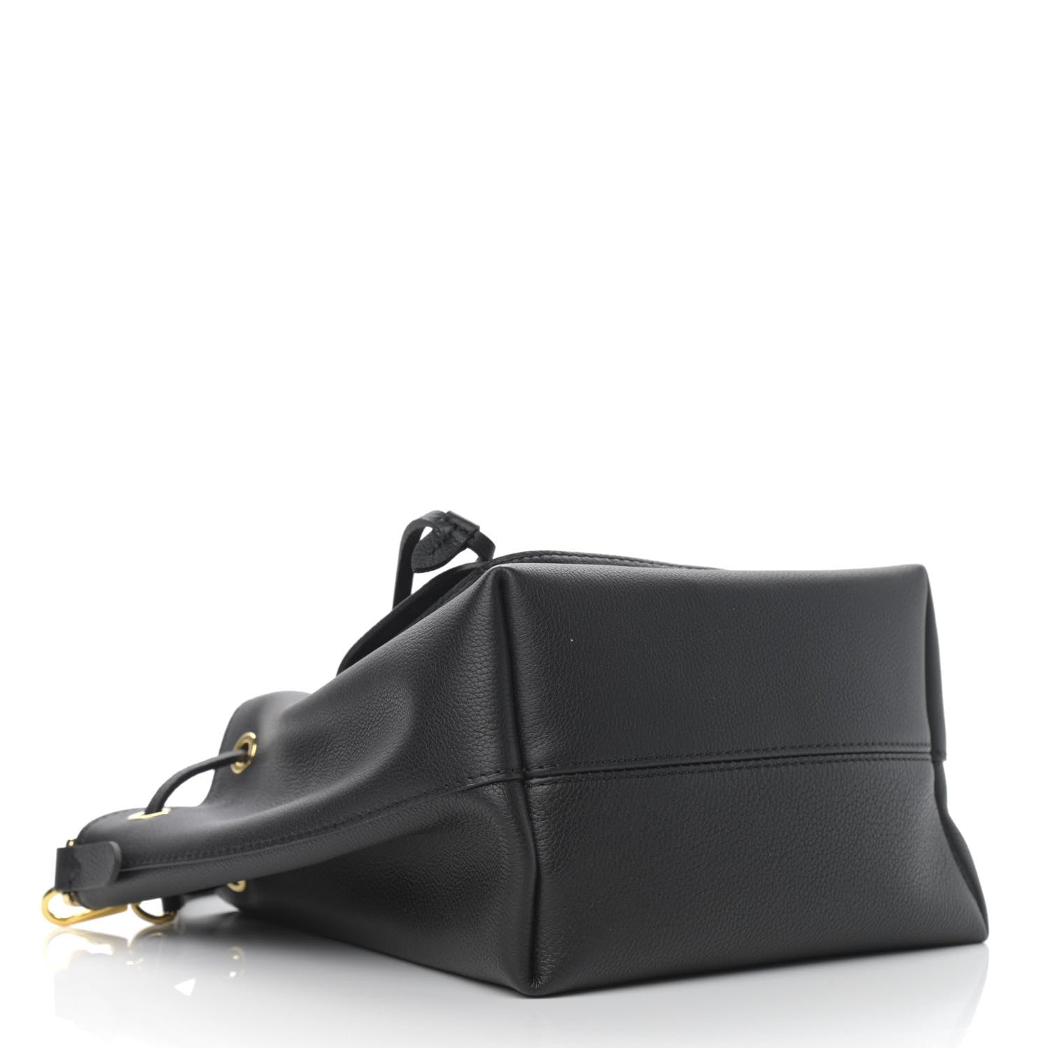 Louis Vuitton Calfskin Lockme Bucket MM Black 4 of 11