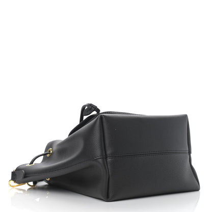 Louis Vuitton Calfskin Lockme Bucket MM Black 4 of 11