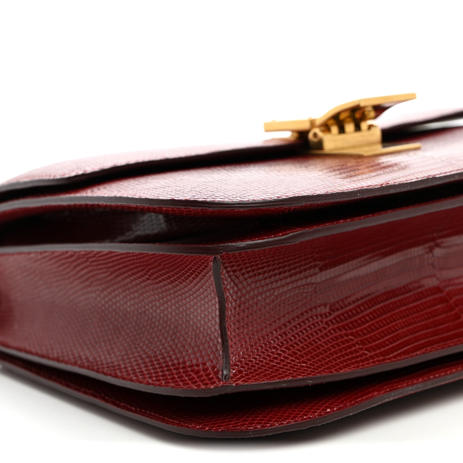 Celine Lizard Medium Classic Box Flap Bag Ruby 7 of 8