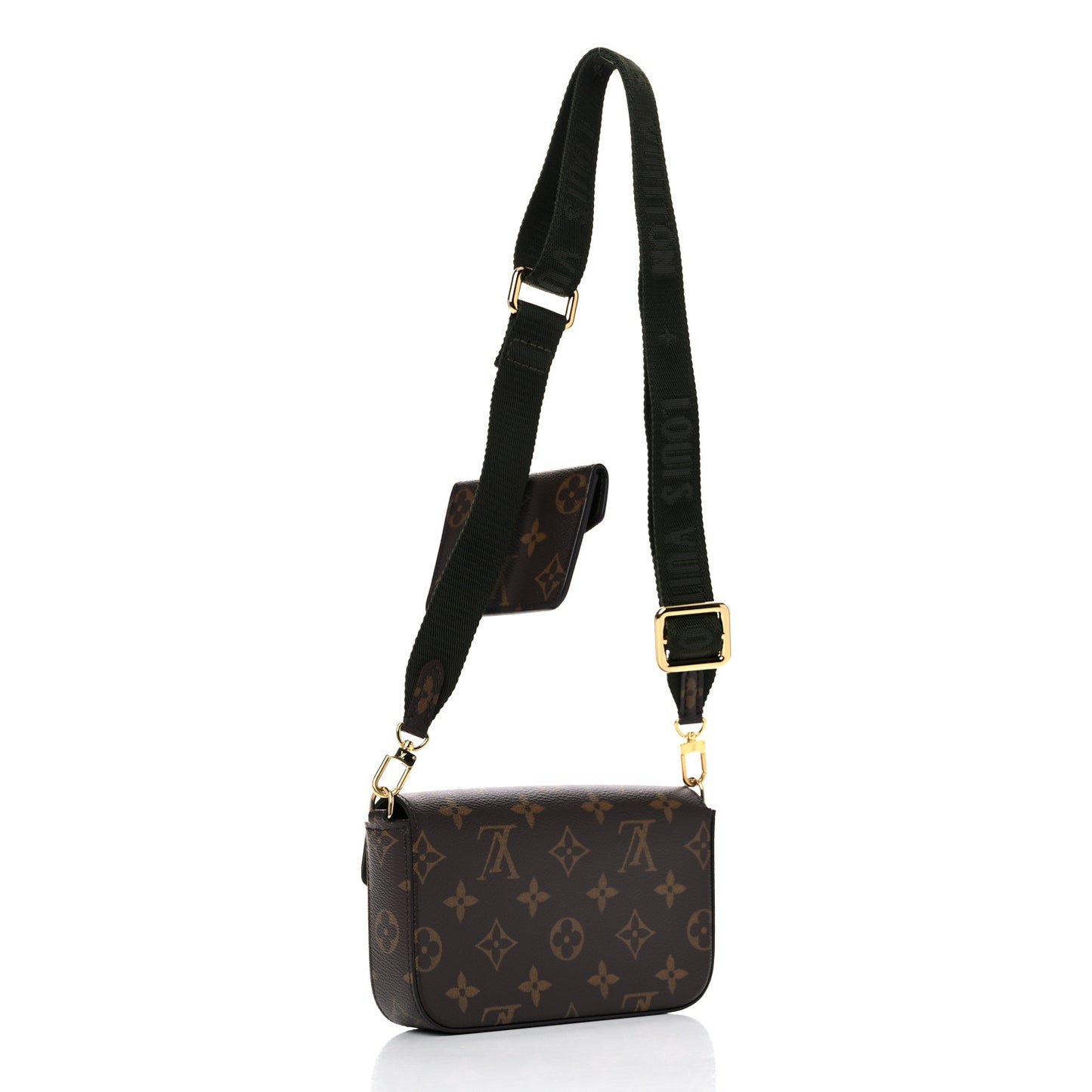 Monogram Felicie Strap & Go Kaki
