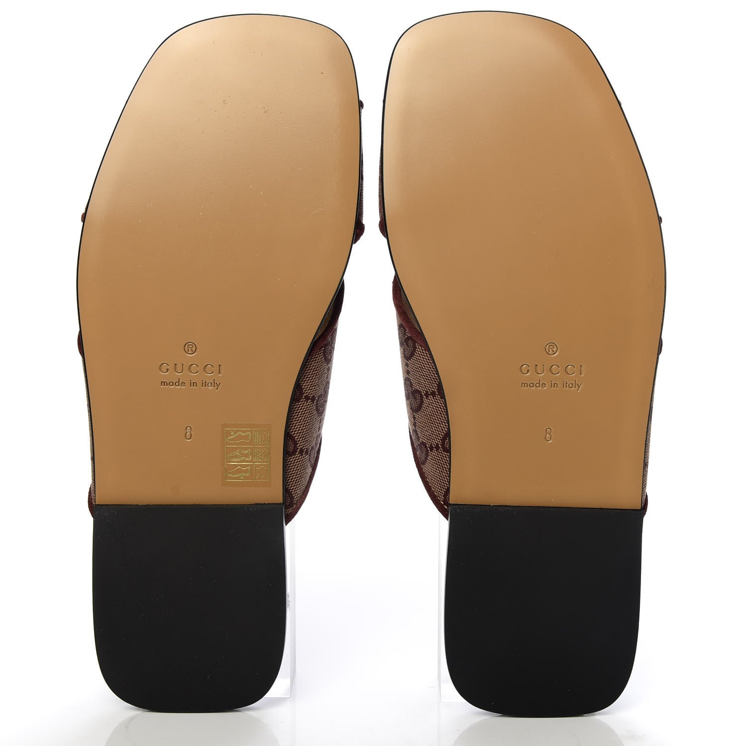 Gucci Canvas GG Monogram Mens Criss Cross Slide Sandals 8 Sahara Rubino Chardonnay 5 of 10