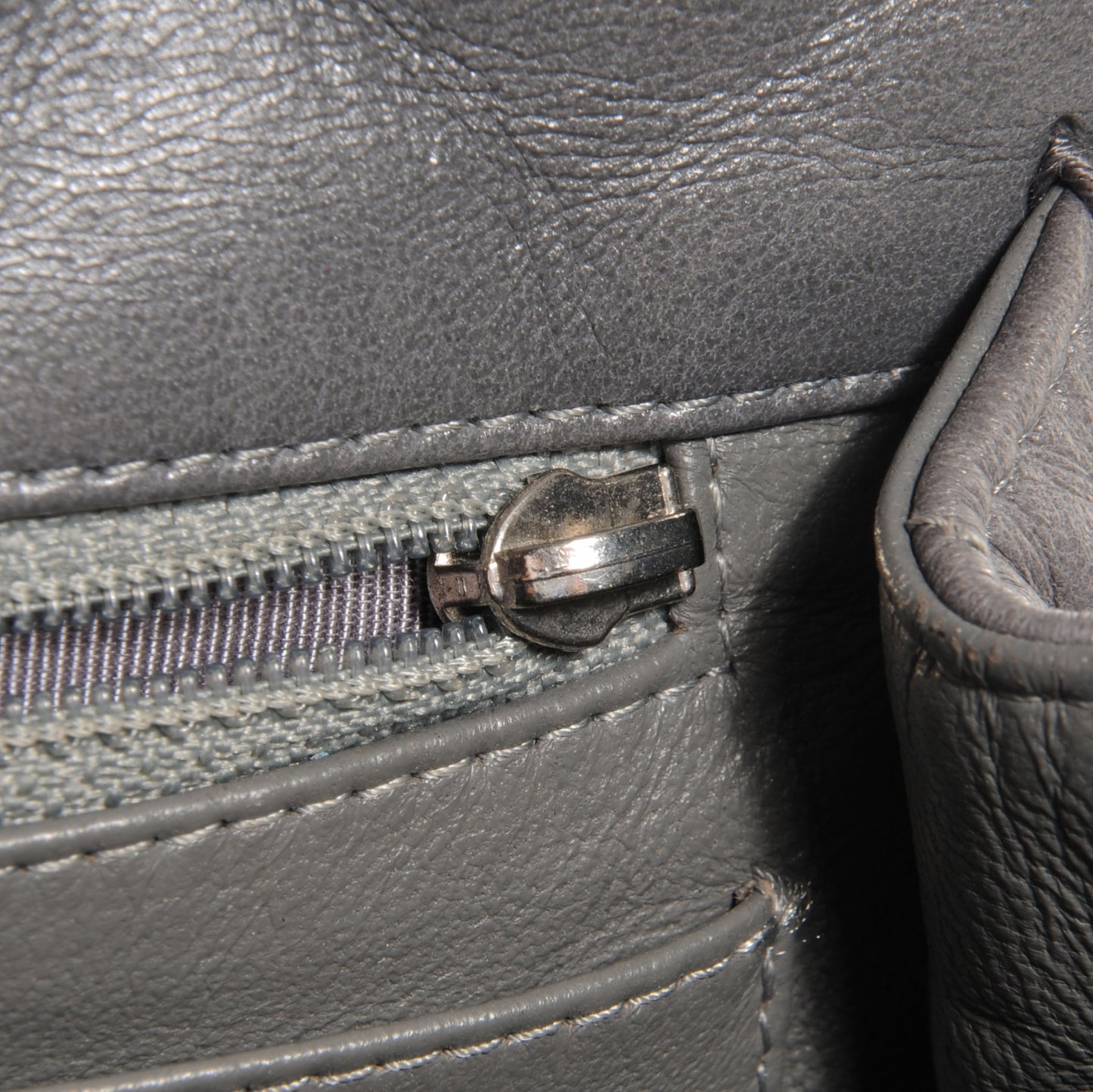 Lambskin Jumbo Single Flap Grey
