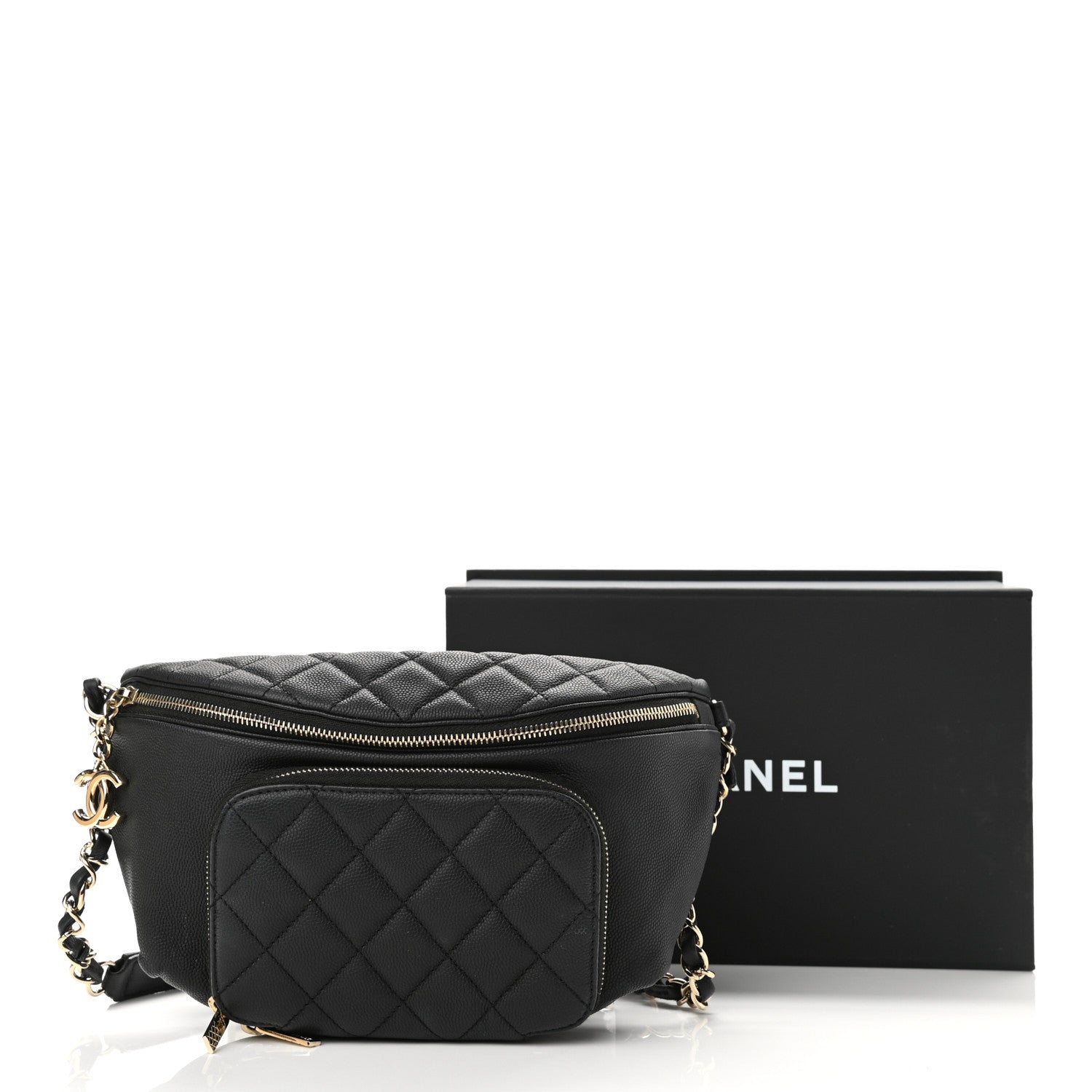 Chanel Caviar Quilted Business Affinity Waist Belt Bag Black 11 of 11