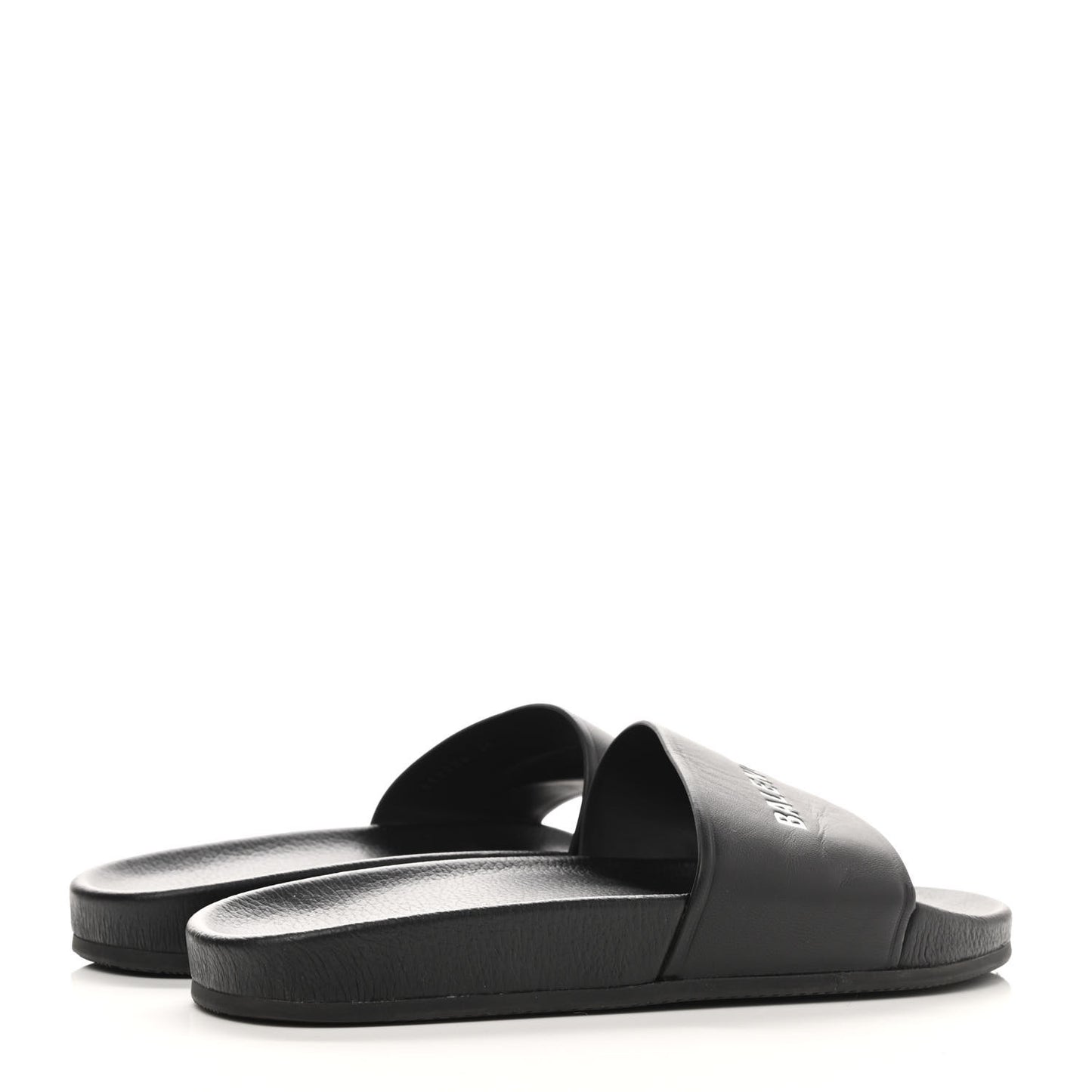 Nappa Logo Pool Slide Sandals 41 Black White