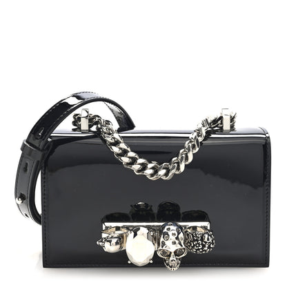 Alexander McQueen Patent Jeweled Satchel Black 1 of 10