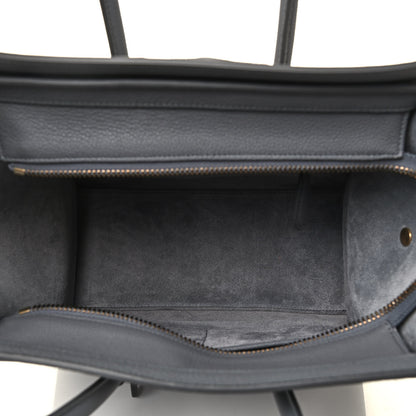 Celine Baby Drummed Calfskin Micro Luggage Kohl 9 of 9