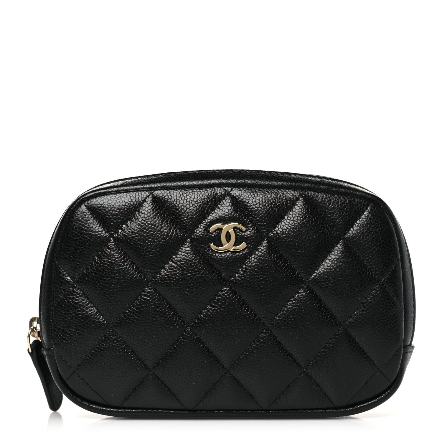 Chanel Caviar Quilted Small Curvy Pouch Cosmetic Case Black 1 of 10