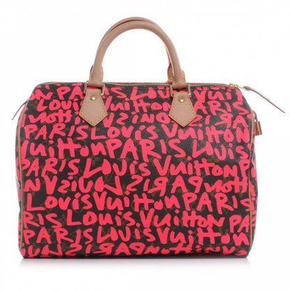 Louis Vuitton Monogram Graffiti Speedy 30 Fuchsia 1 of 8