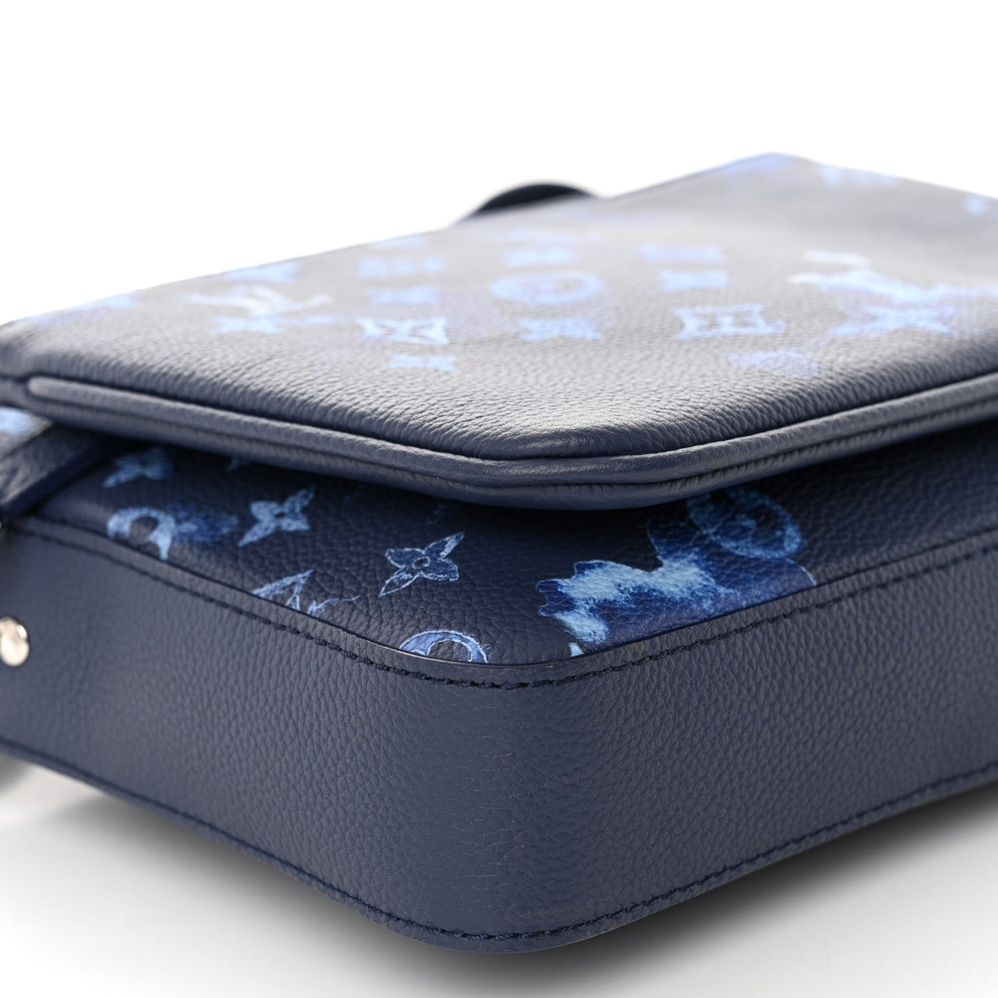 Monogram Ink Watercolor Trio Messenger Bag Blue