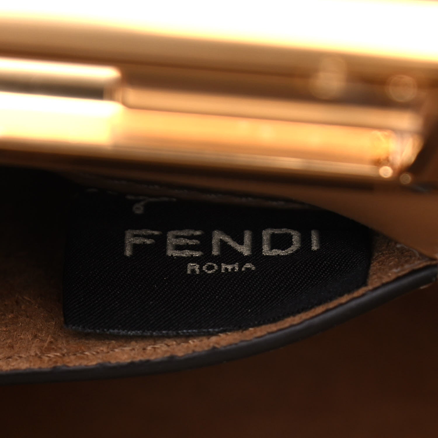 Fendi Vitello King Small Fendi Way Tote Miele Scuro 7 of 12