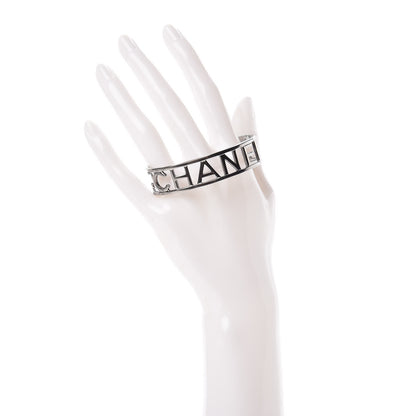Chanel Metal Logo Cuff Silver 2 of 5