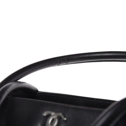Chanel Calfskin Quilted CC Shopping Tote Black 15 of 16