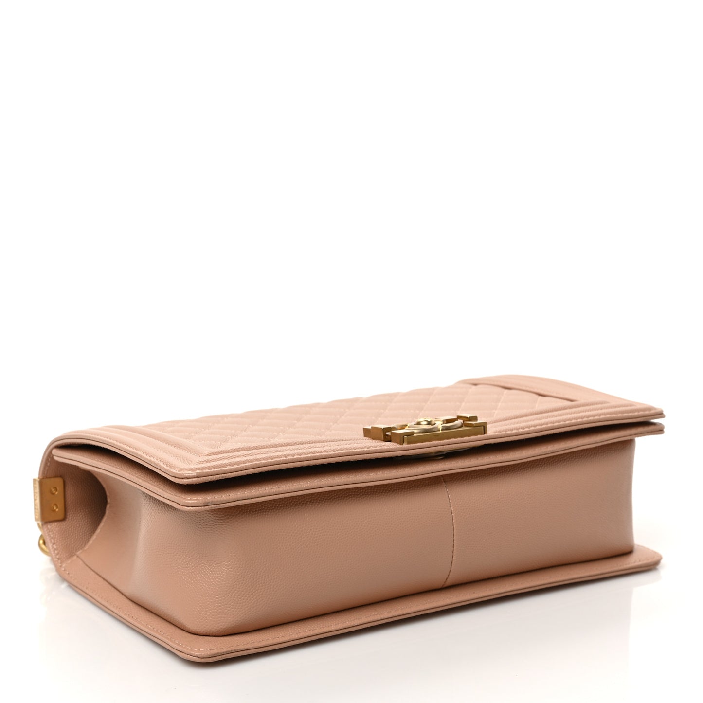 Caviar Quilted New Medium Boy Flap Camel