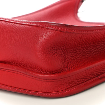 Hermes Taurillon Clemence Evelyne III PM Rouge Casaque 9 of 13